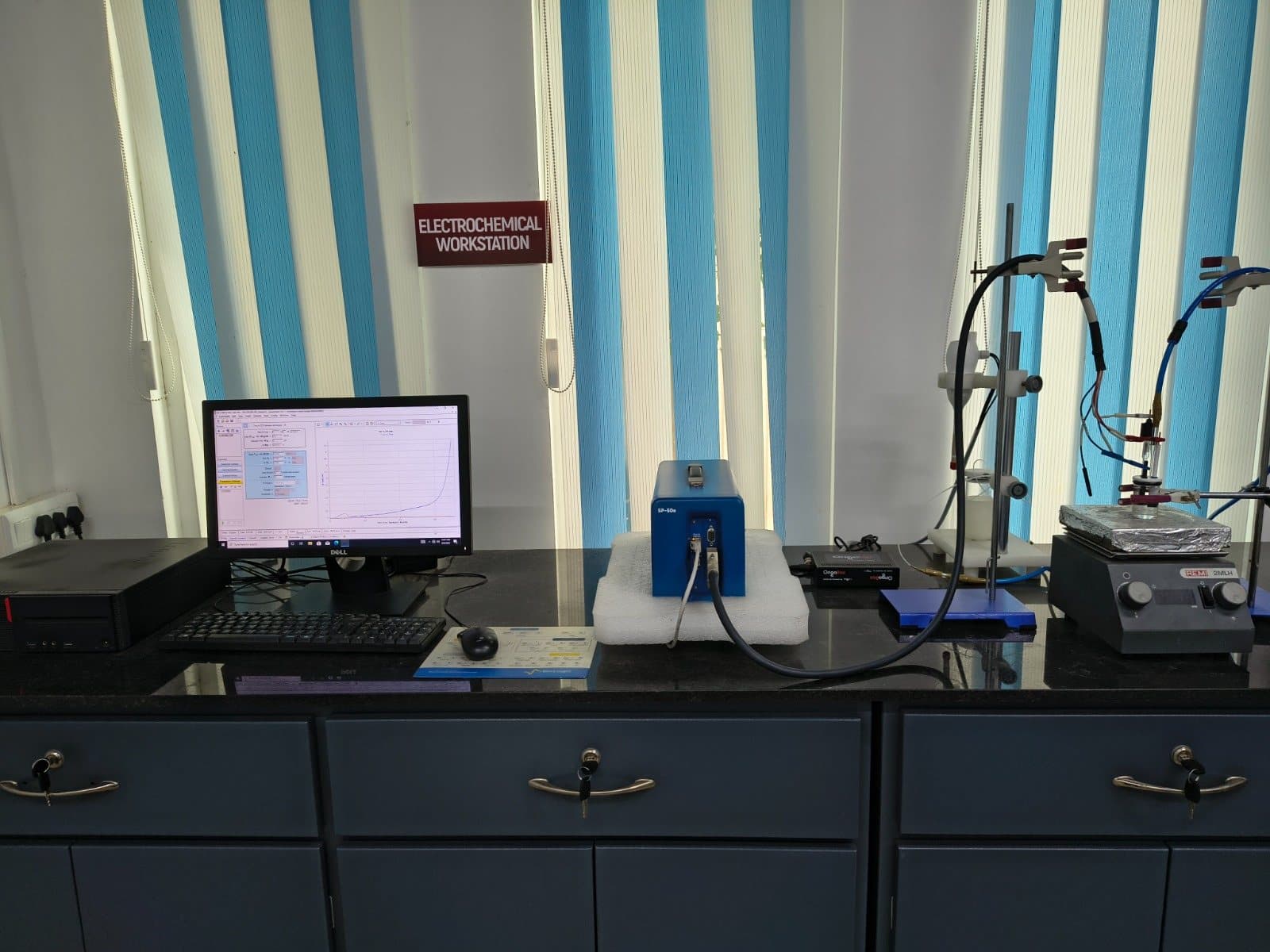 Electrochemical Workstation in the Research Hub lab