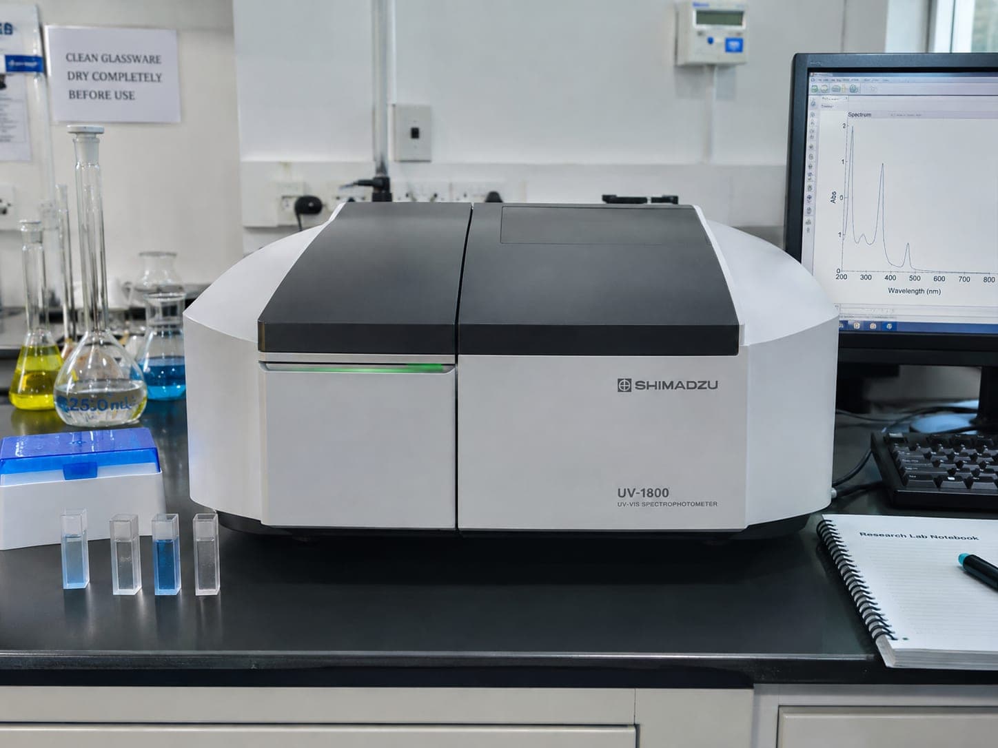 UV-Visible Spectrophotometer in the Research Hub lab